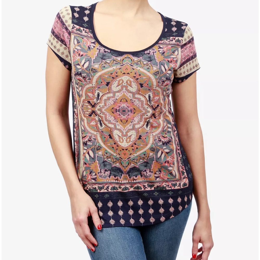 Lucky Brand Short Sleeve Printed T-Shirt Size M
